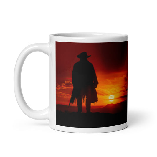 White glossy mug - Cowboy 1