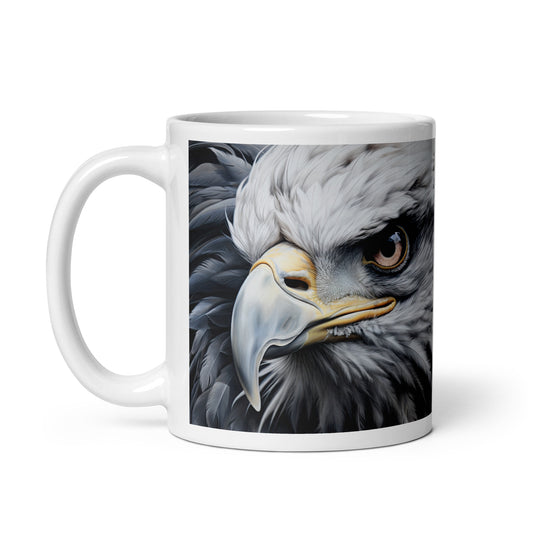 White glossy mug - Eagle 1