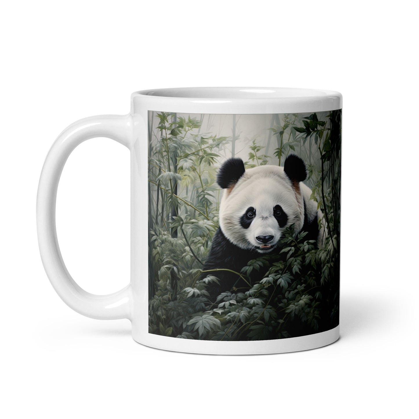 White glossy mug - Panda 1