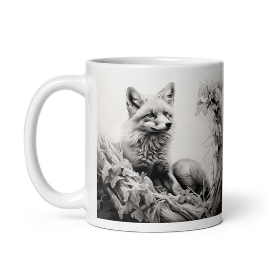 White glossy mug - Fox 1