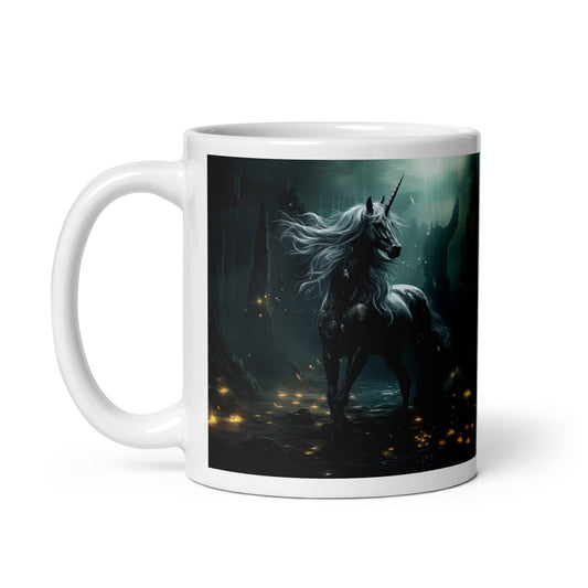 White glossy mug - Unicorn 2