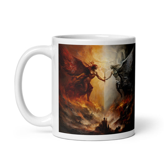 White glossy mug - Epic Fantasy Battle 1