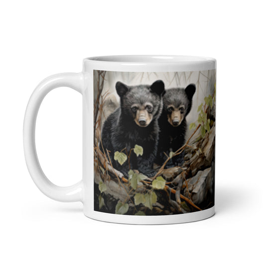 White glossy mug - Bear Cubs 1