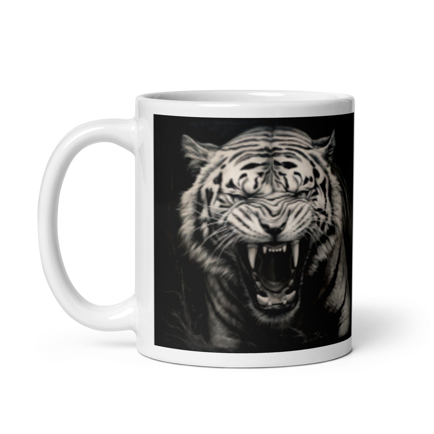 White glossy mug - Tiger 1