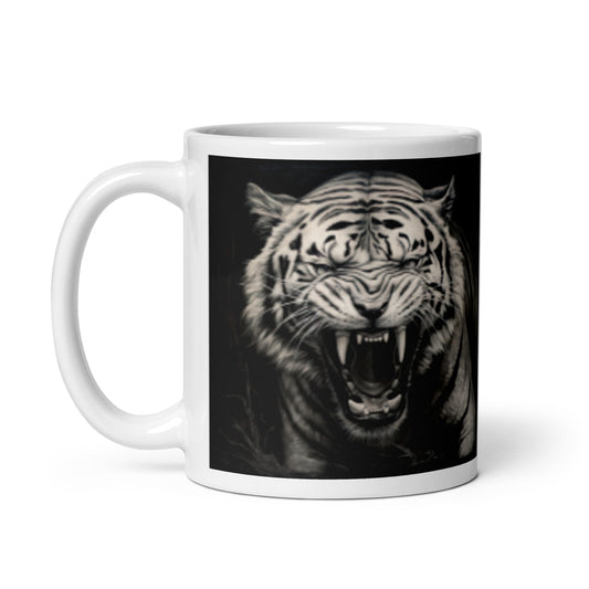 White glossy mug - Tiger 1