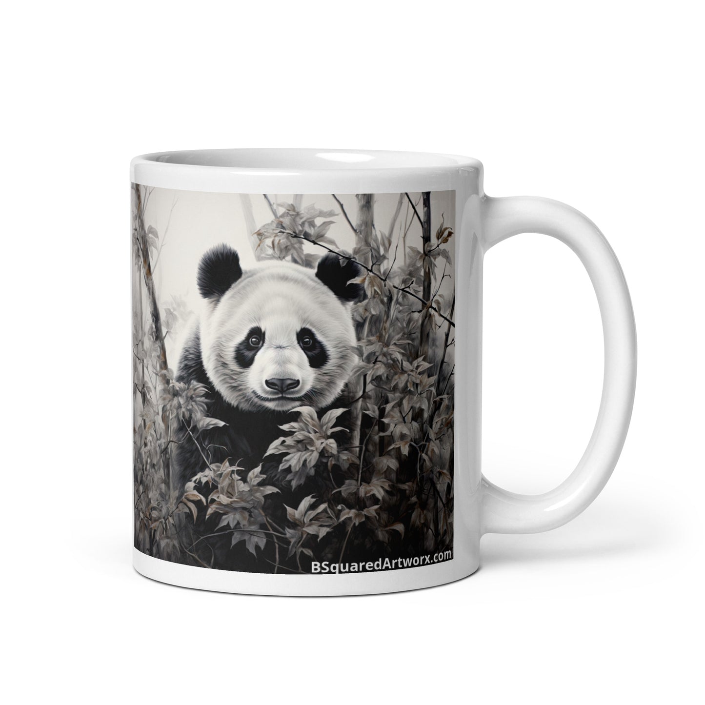 White glossy mug - Panda 1
