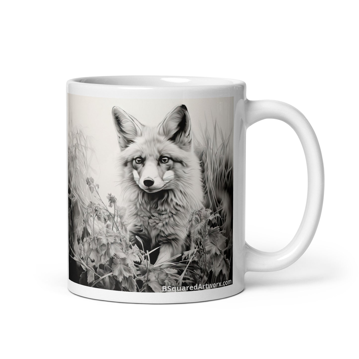White glossy mug - Fox 1