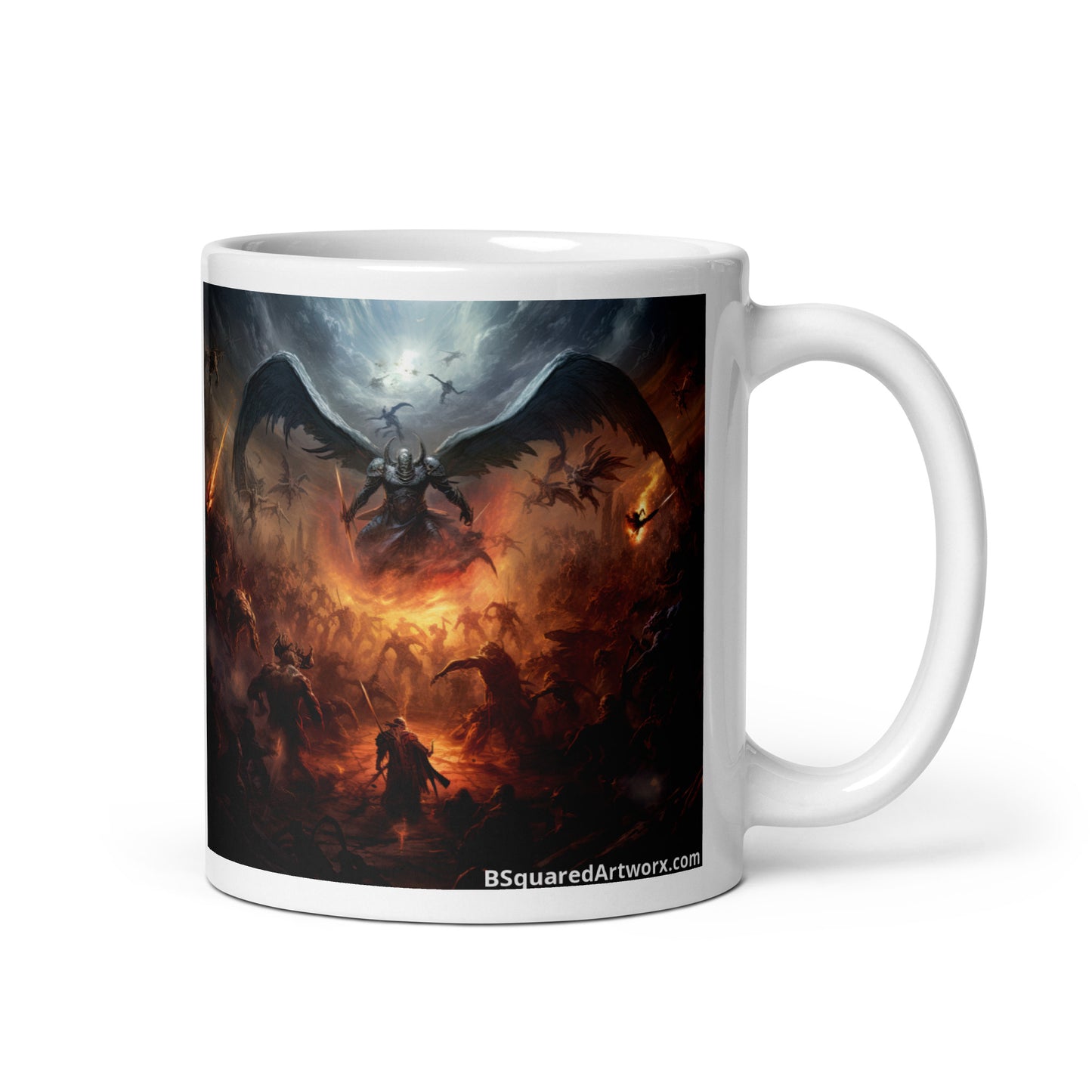 White glossy mug - Epic Fantasy Battle 1