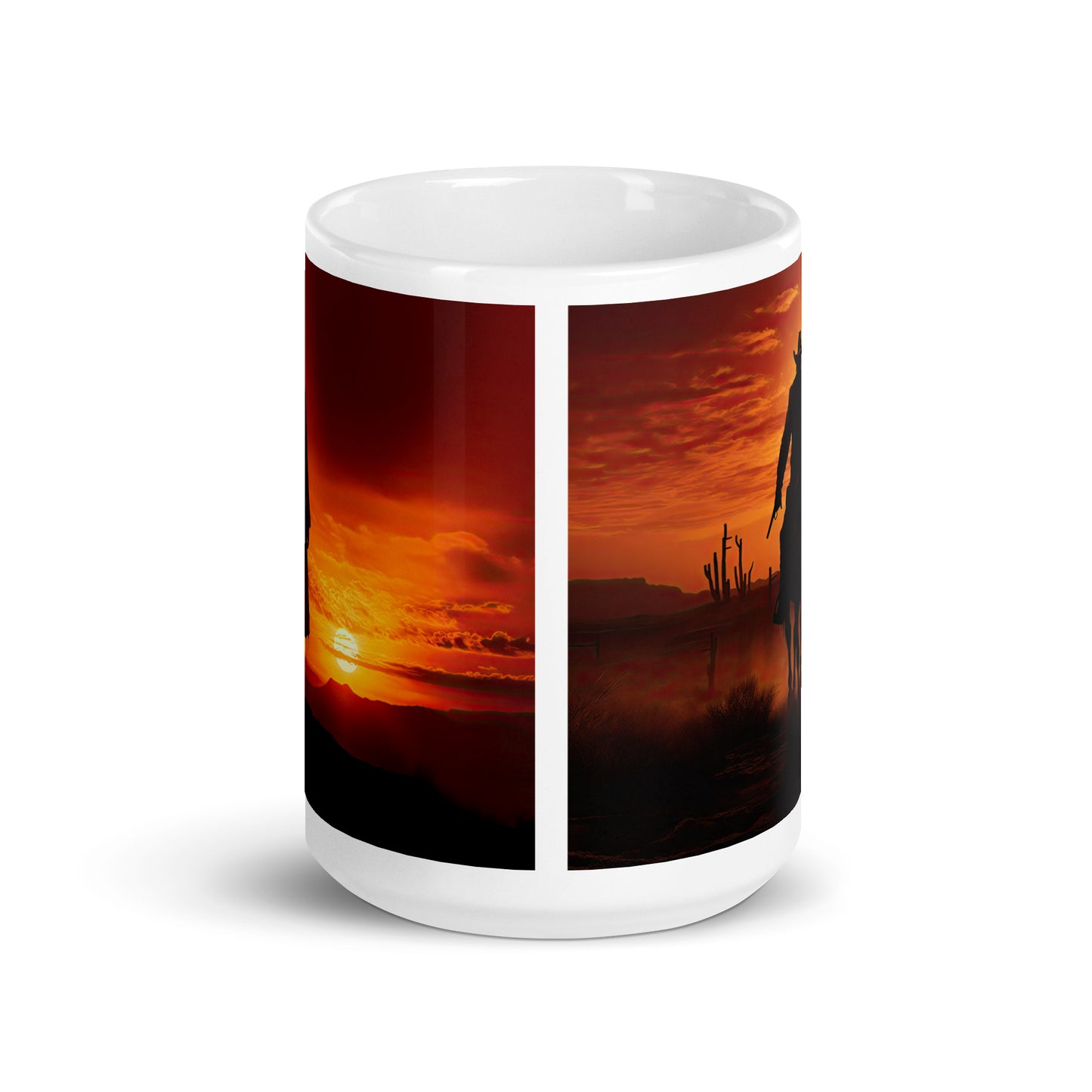 White glossy mug - Cowboy 1