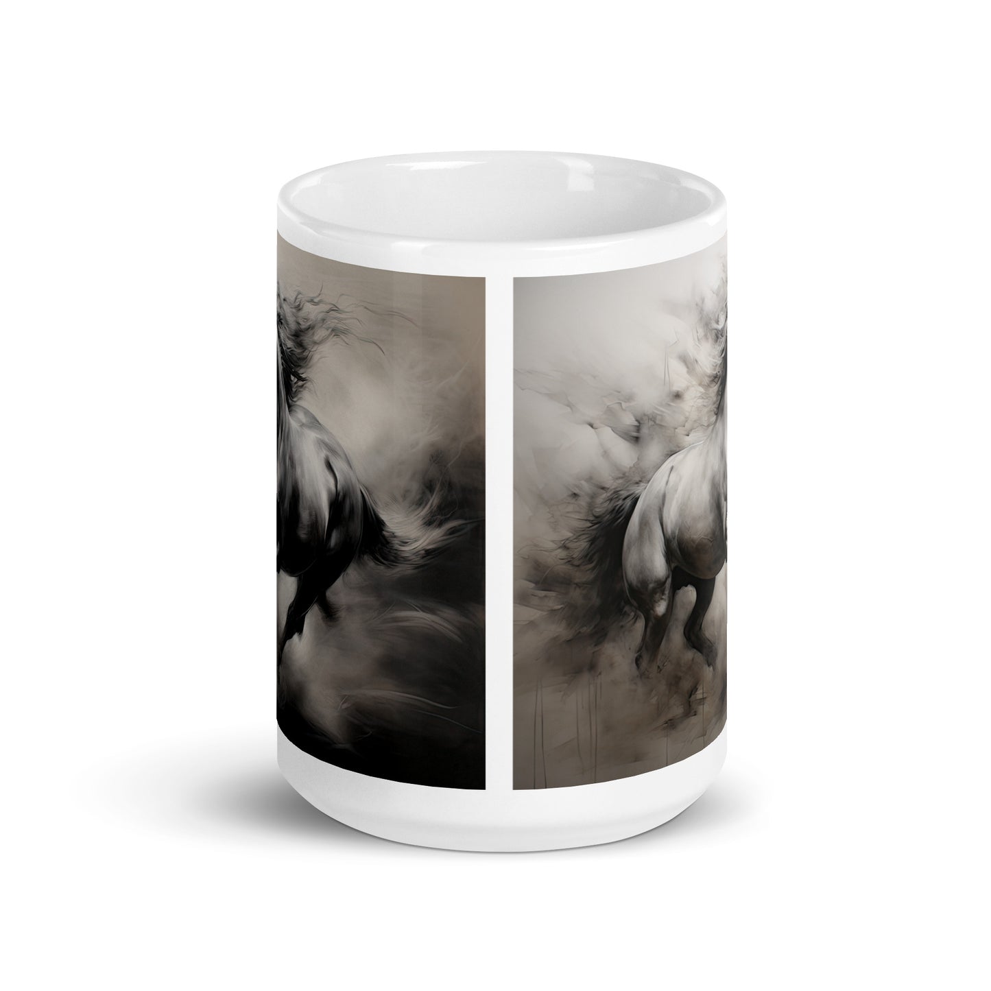 White glossy mug - Horse 1