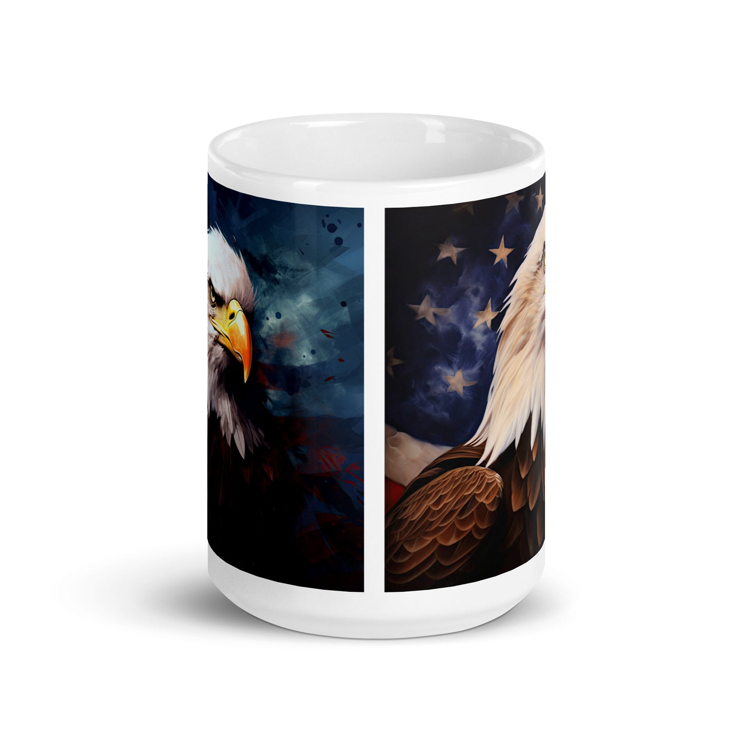 White glossy mug - Patriotic Eagle 1