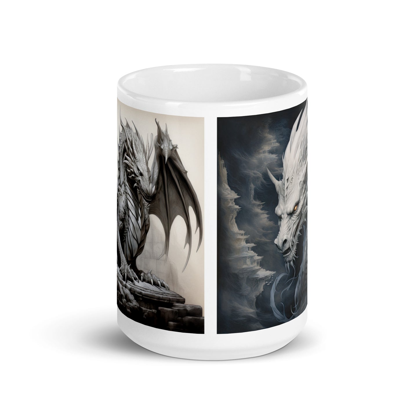 White glossy mug - Dragon 1