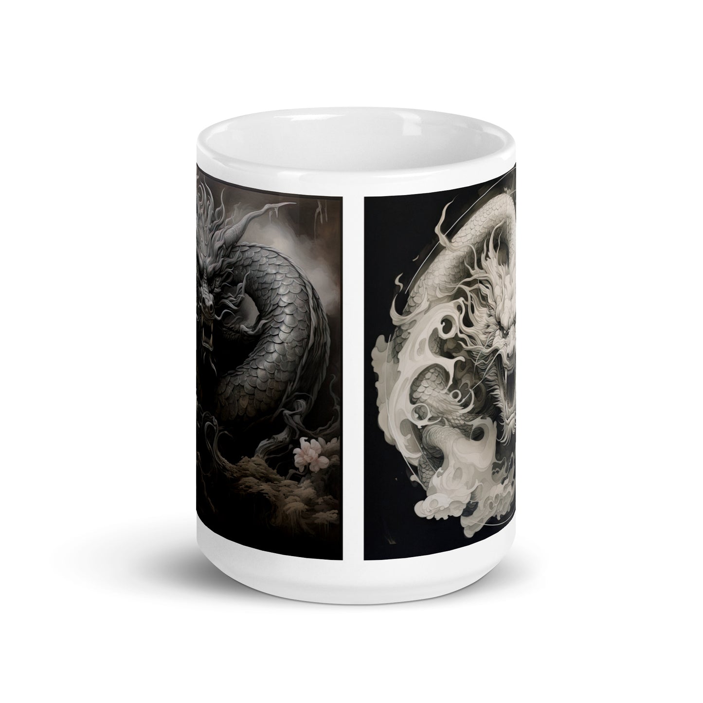White glossy mug - Dragon 2