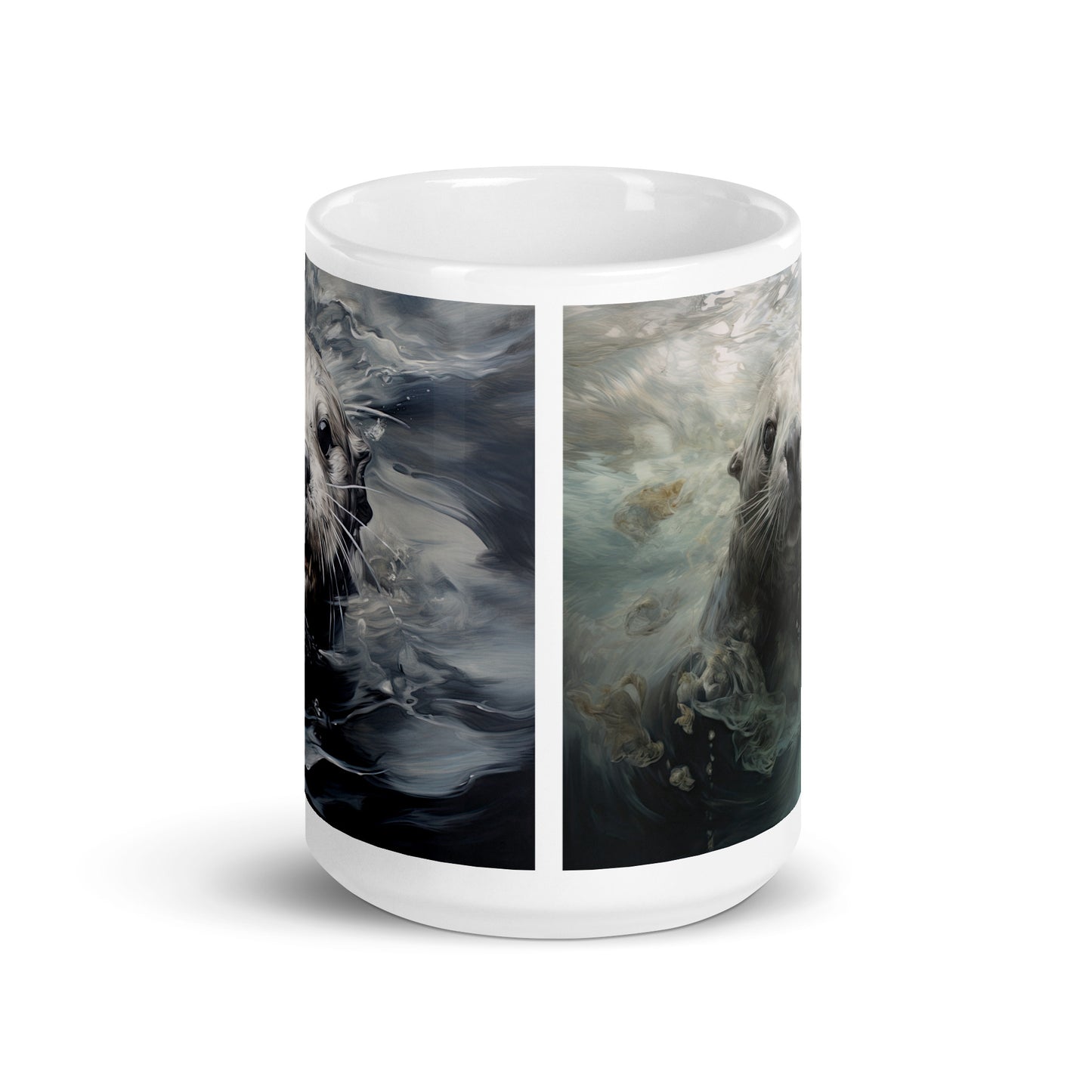 White glossy mug - Otter 1