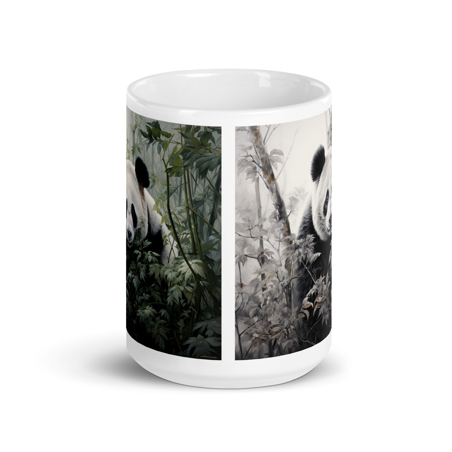 White glossy mug - Panda 1