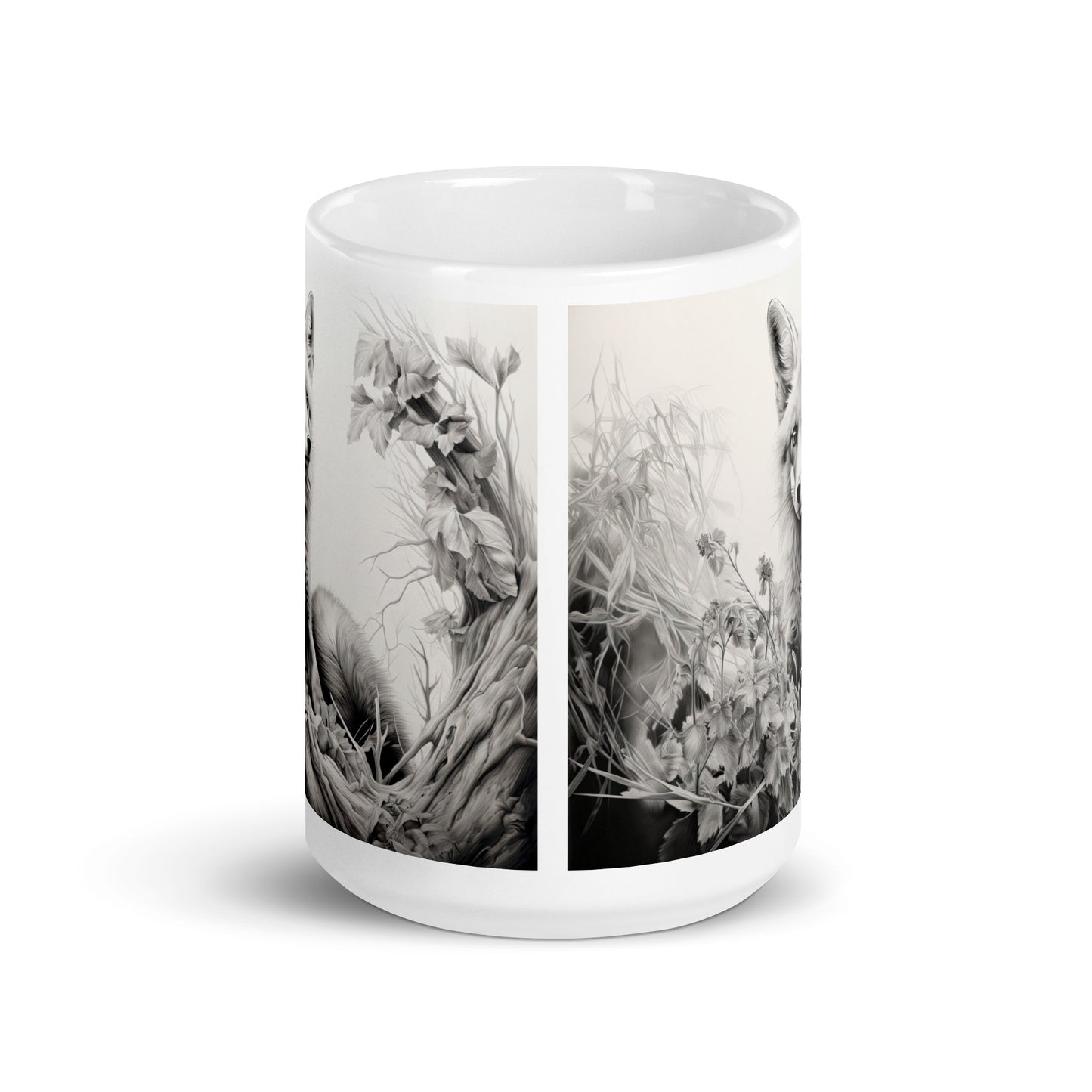 White glossy mug - Fox 1