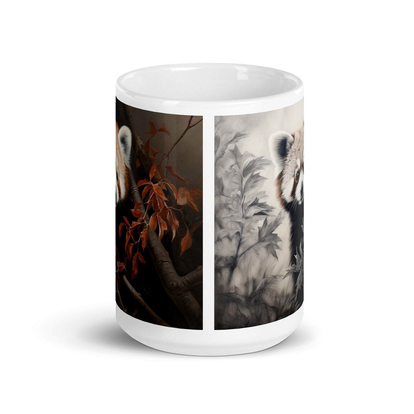White glossy mug - Red Panda 1