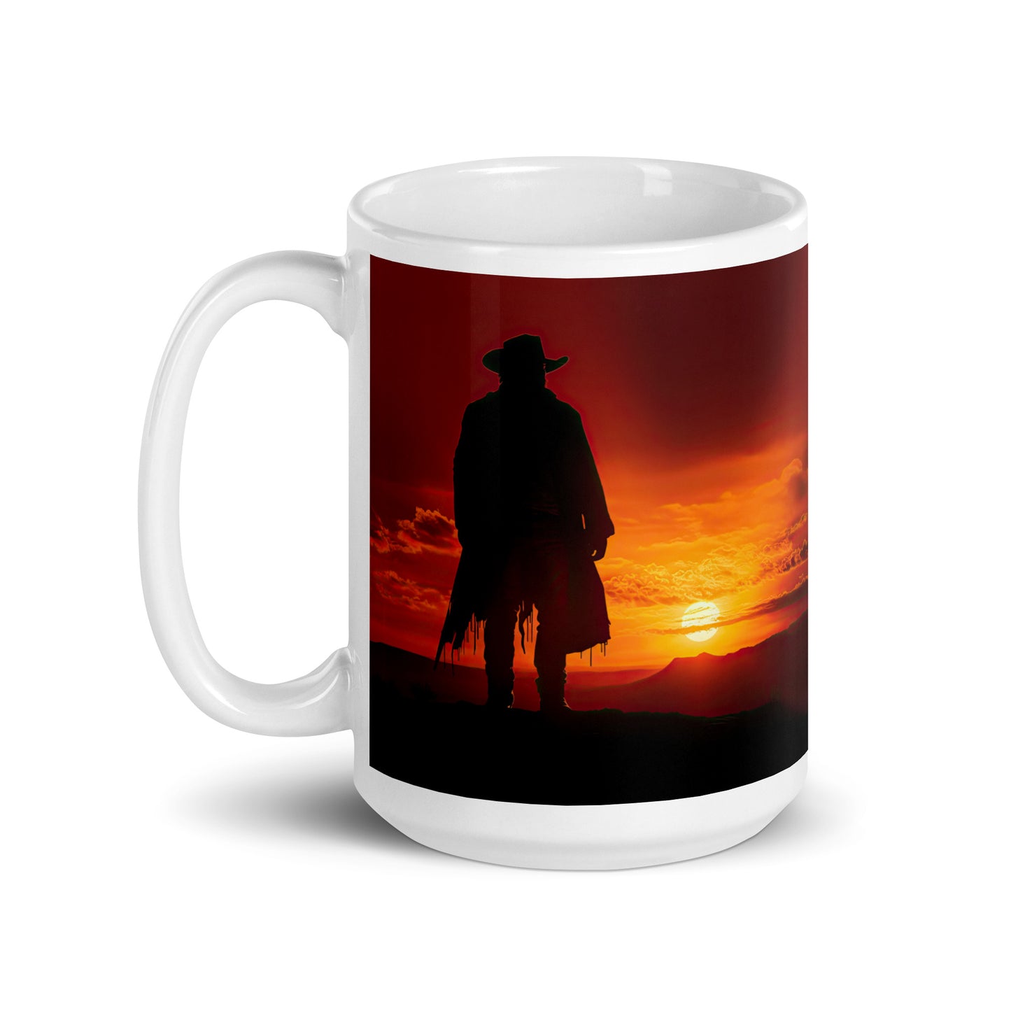White glossy mug - Cowboy 1