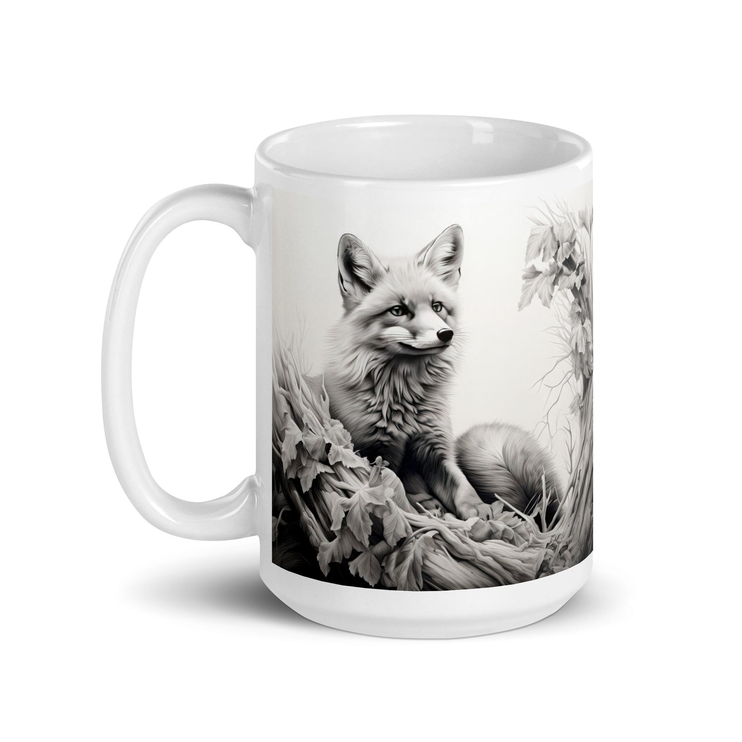 White glossy mug - Fox 1