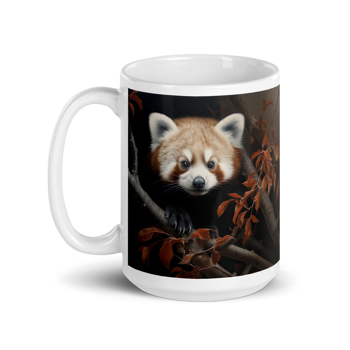 White glossy mug - Red Panda 1