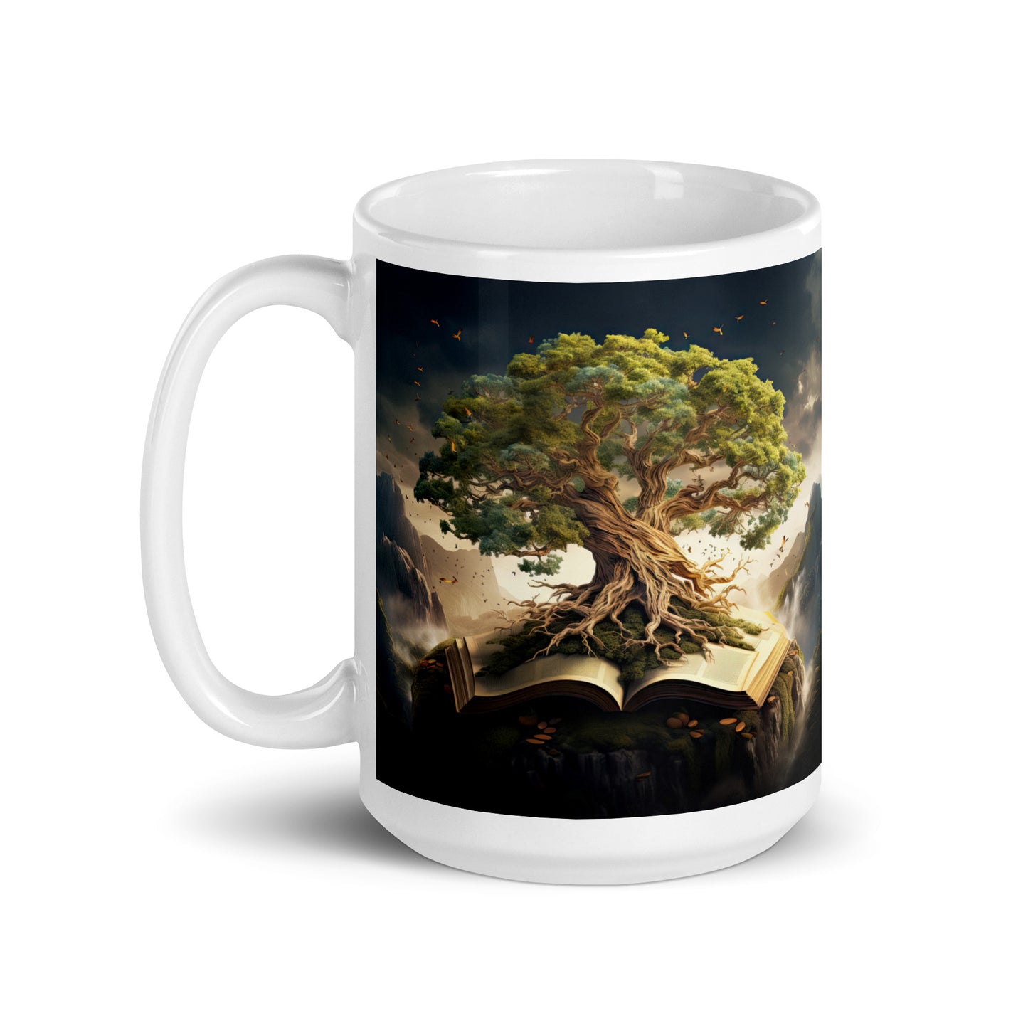White glossy mug - Magical Tree 1