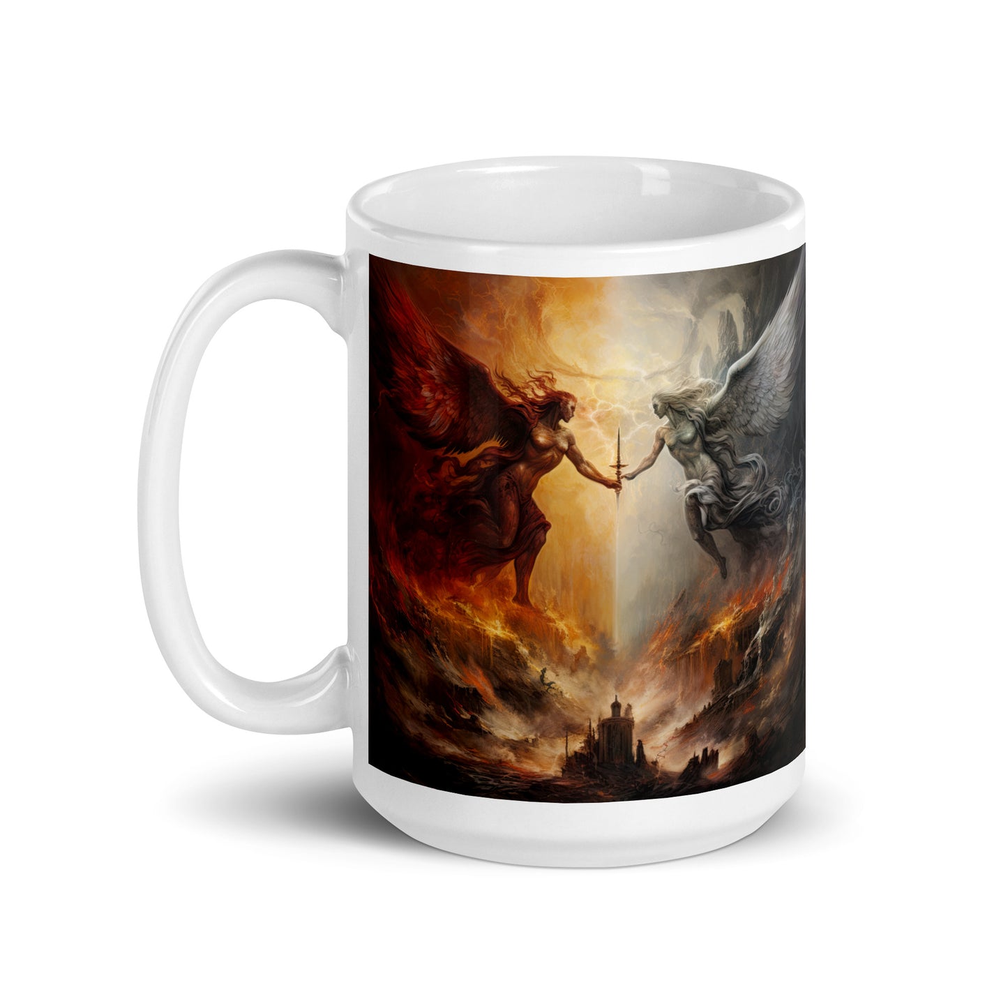 White glossy mug - Epic Fantasy Battle 1