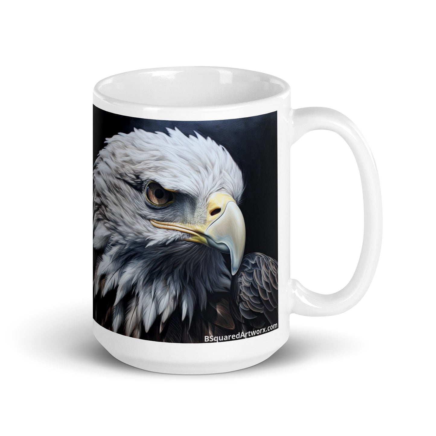 White glossy mug - Eagle 1