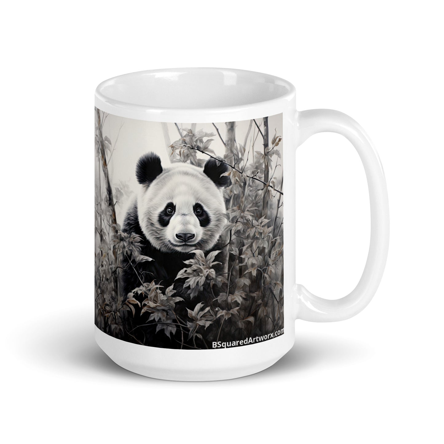 White glossy mug - Panda 1