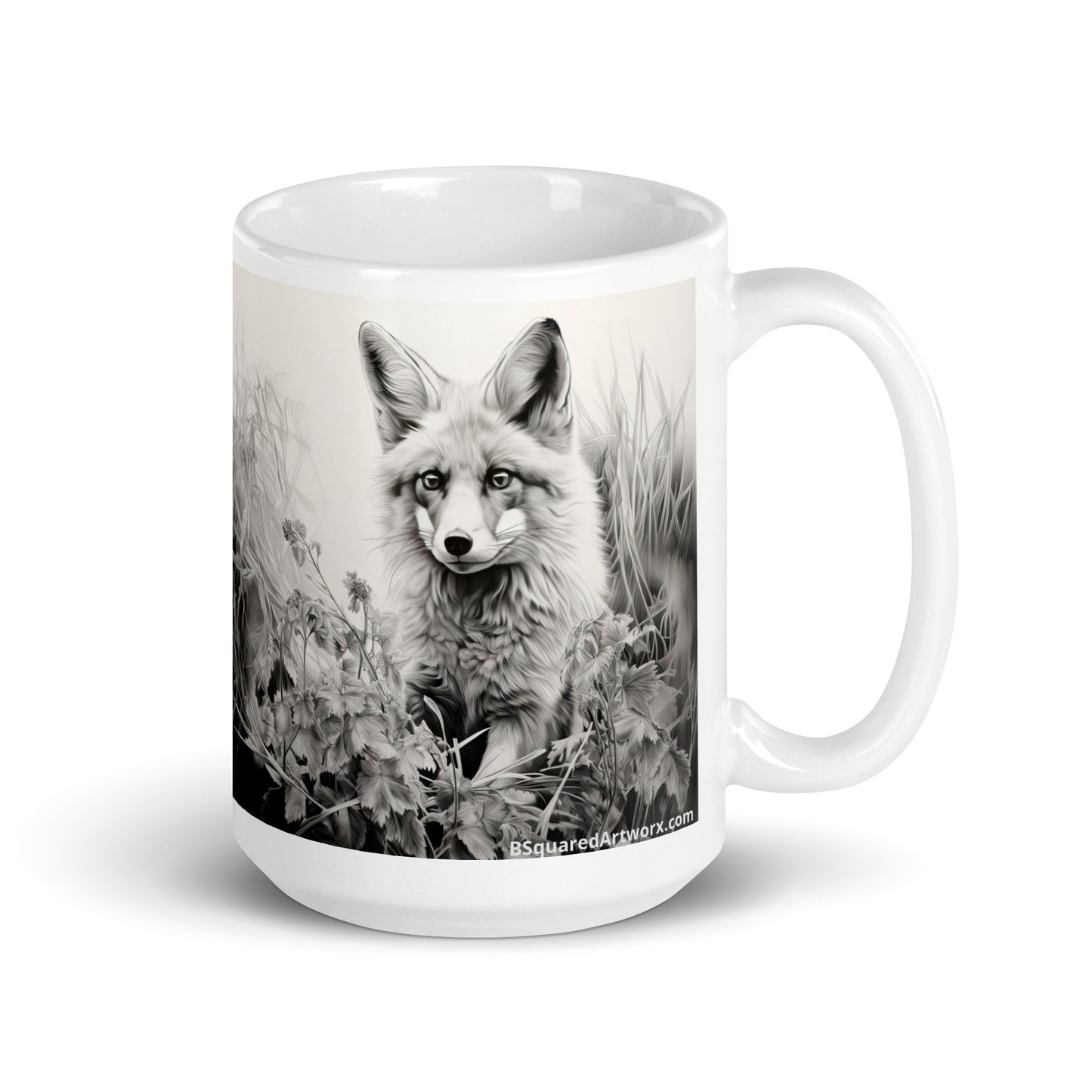 White glossy mug - Fox 1