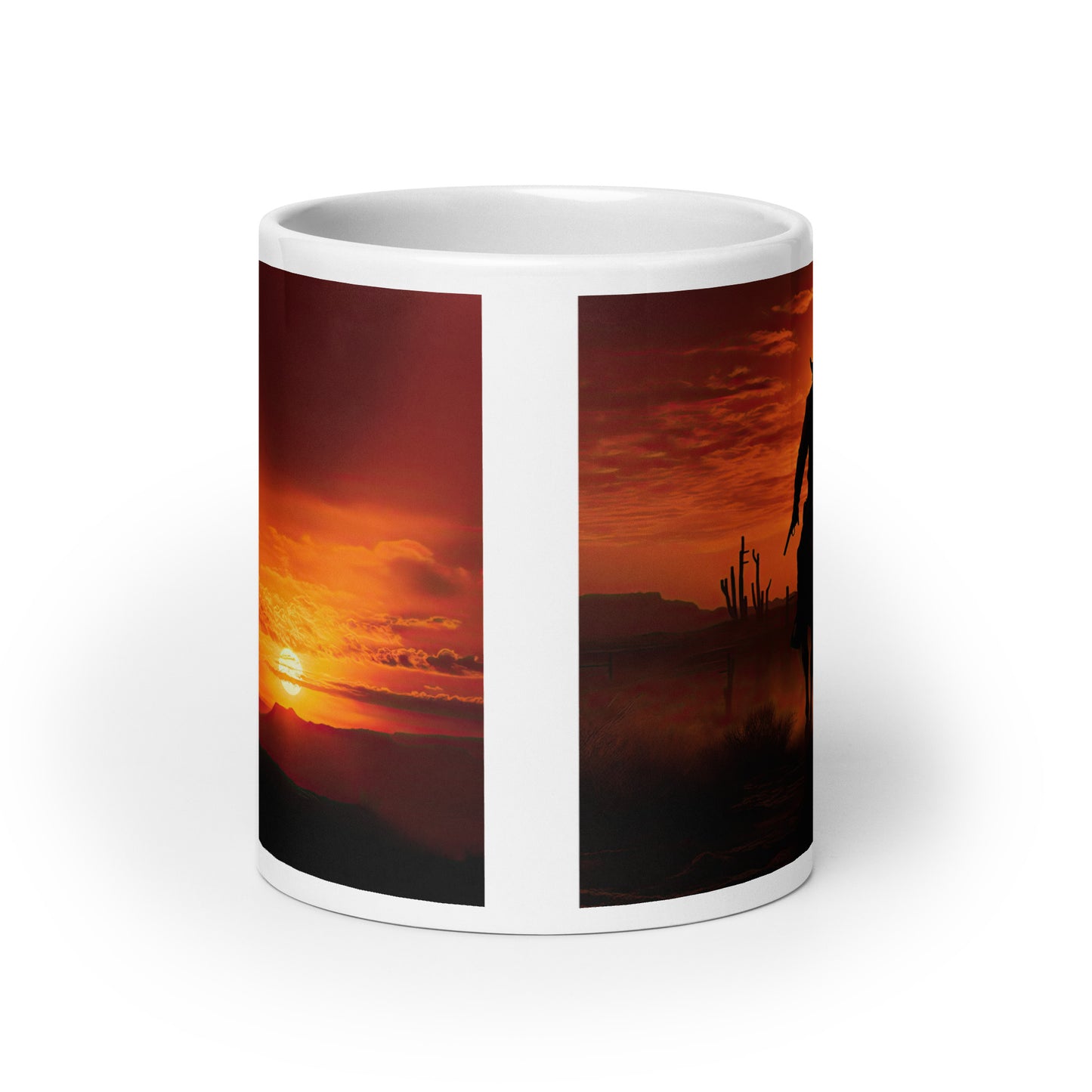 White glossy mug - Cowboy 1