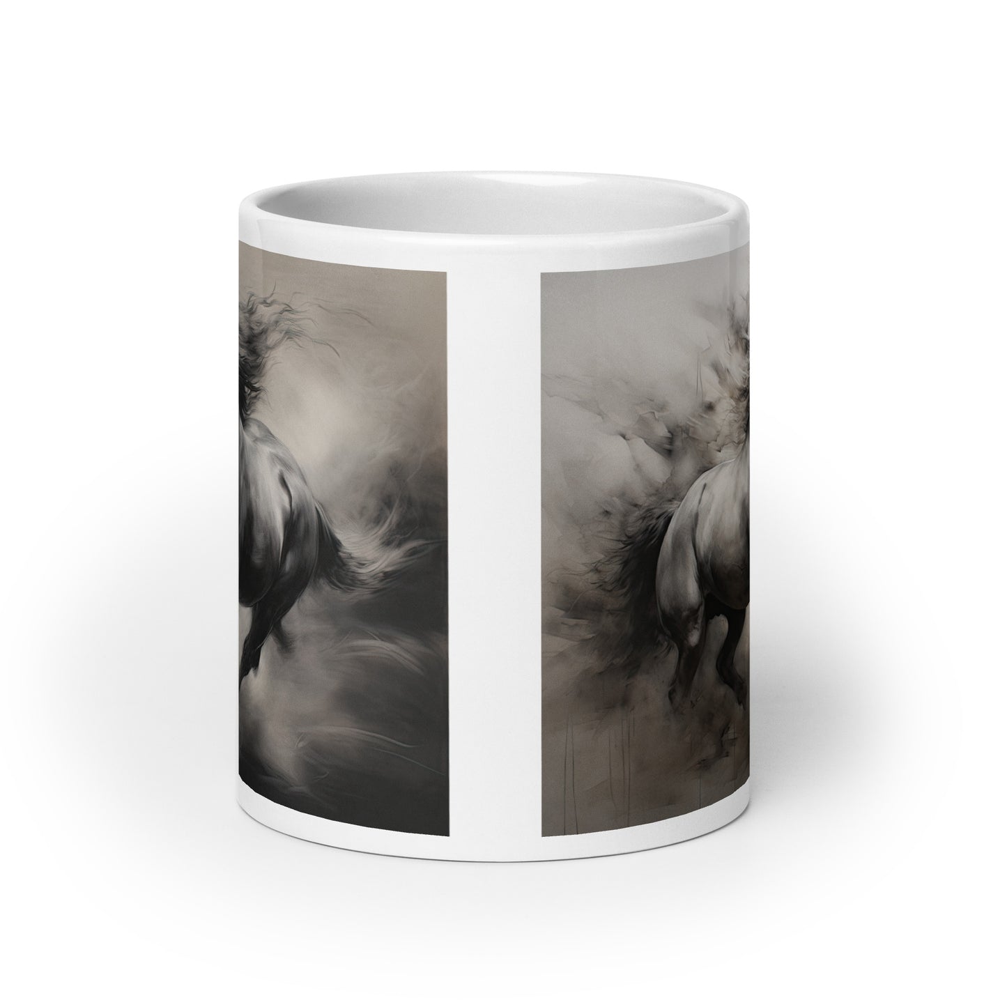 White glossy mug - Horse 1