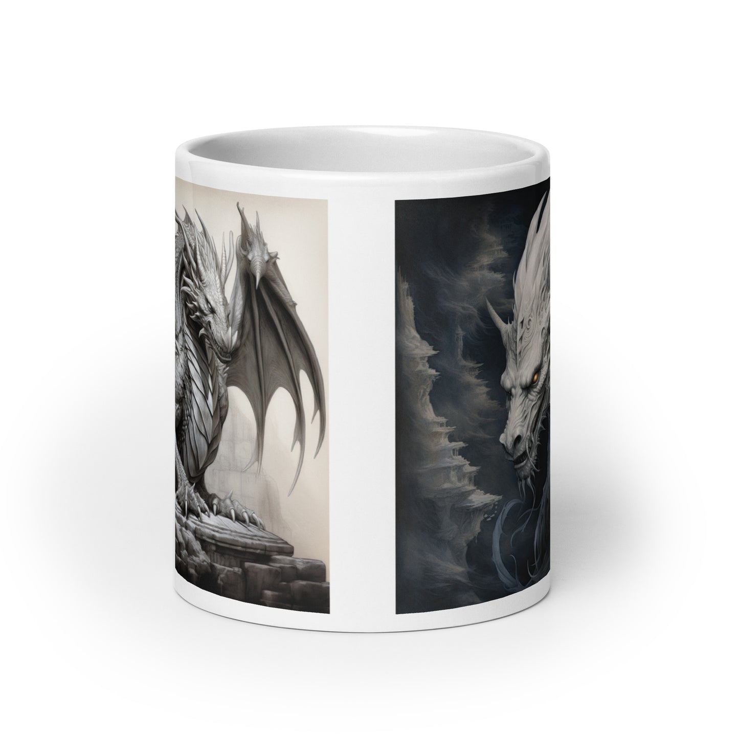 White glossy mug - Dragon 1