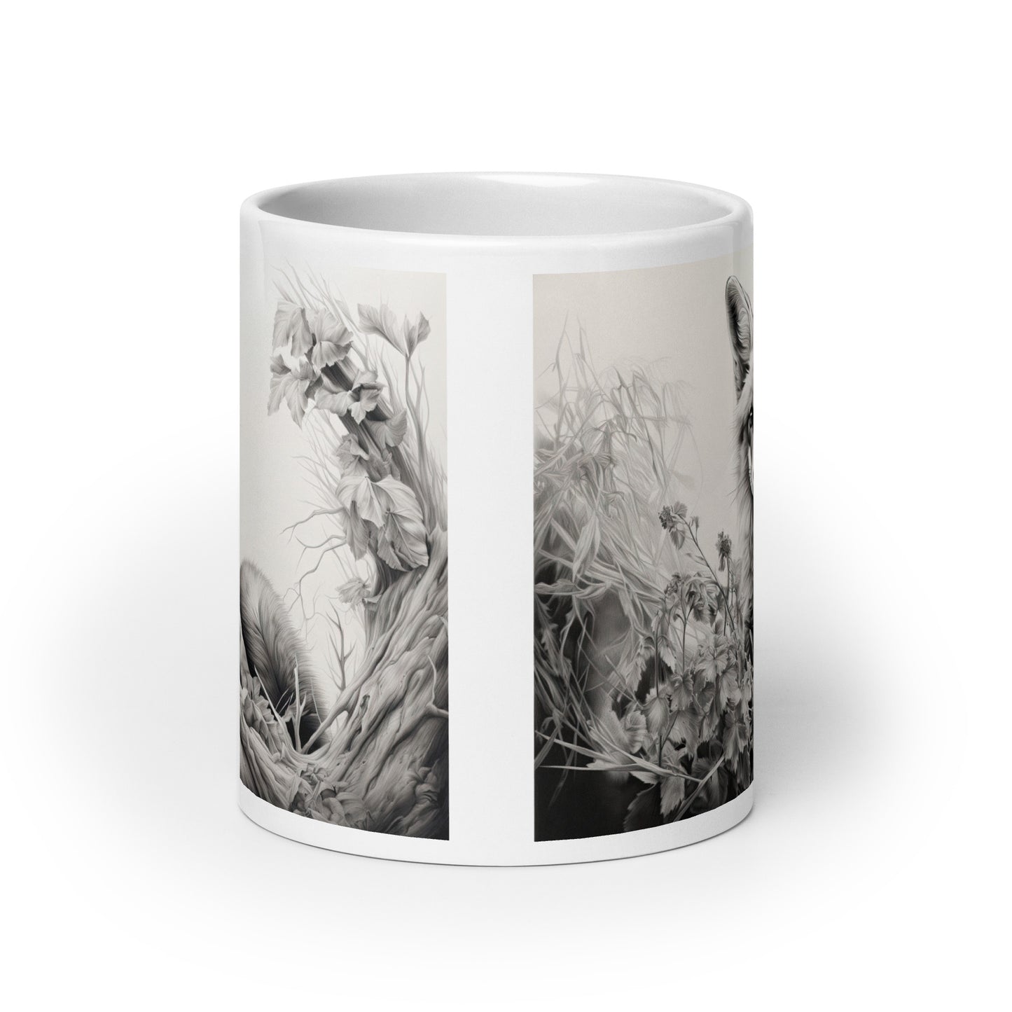 White glossy mug - Fox 1