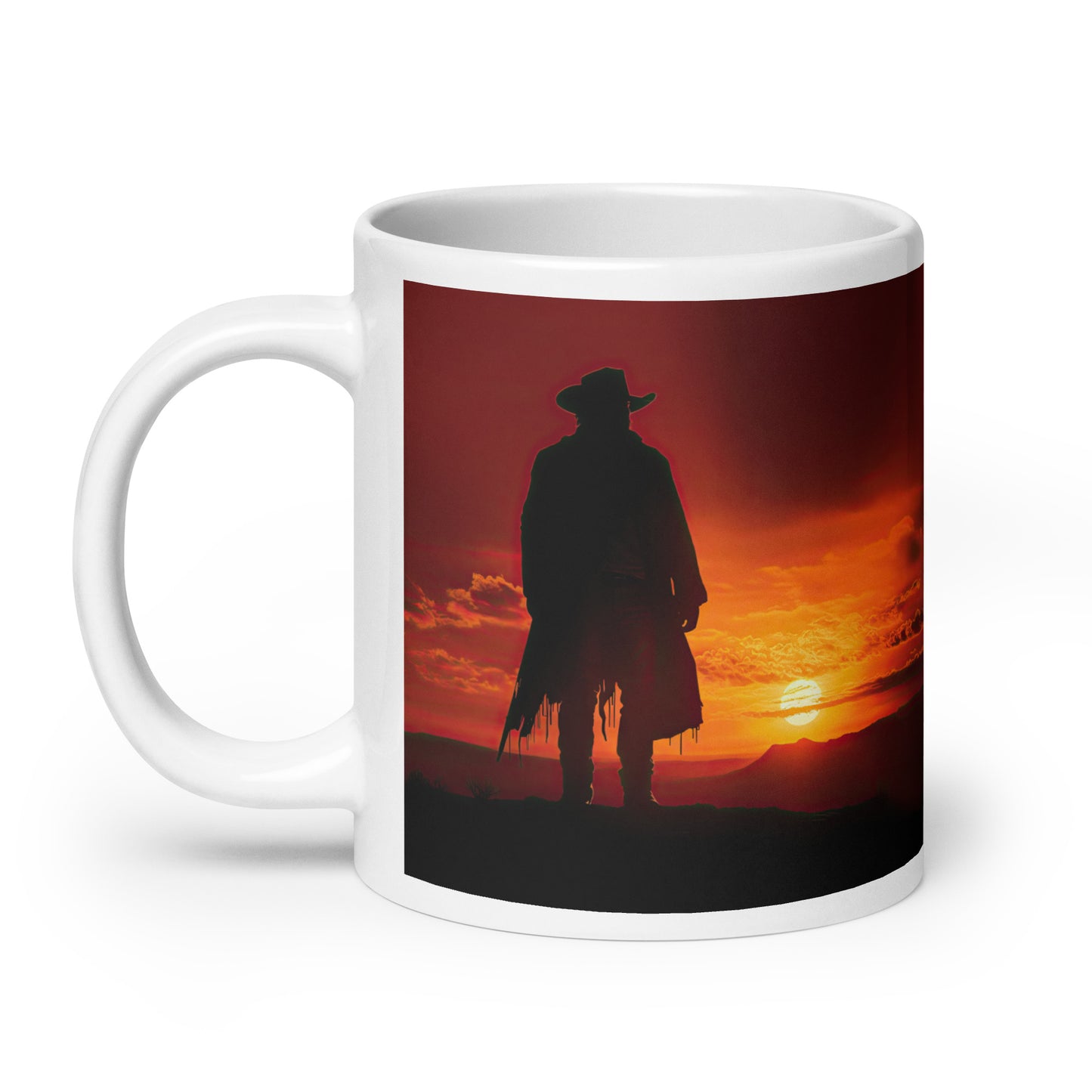 White glossy mug - Cowboy 1
