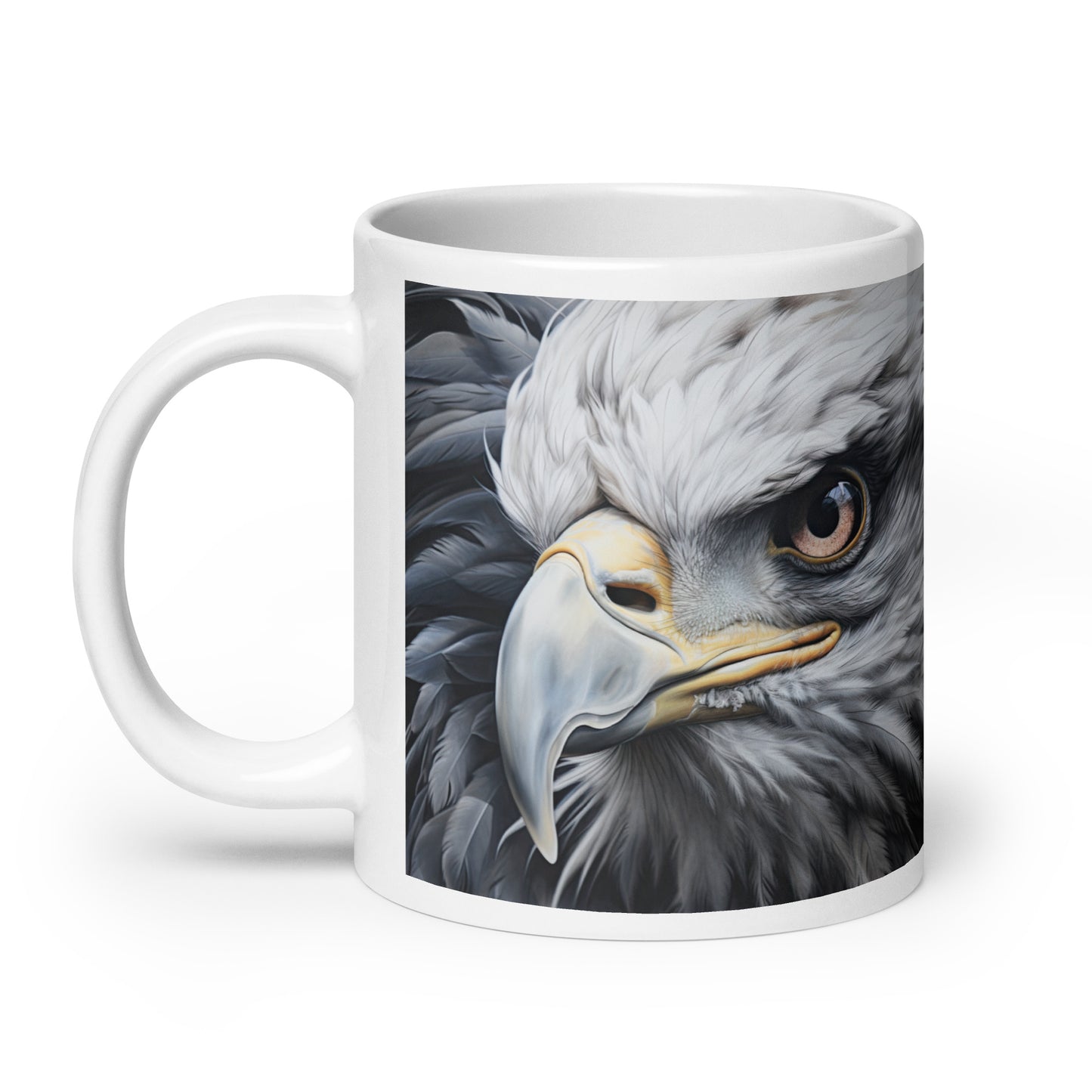 White glossy mug - Eagle 1
