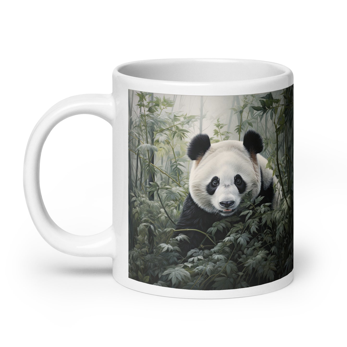 White glossy mug - Panda 1