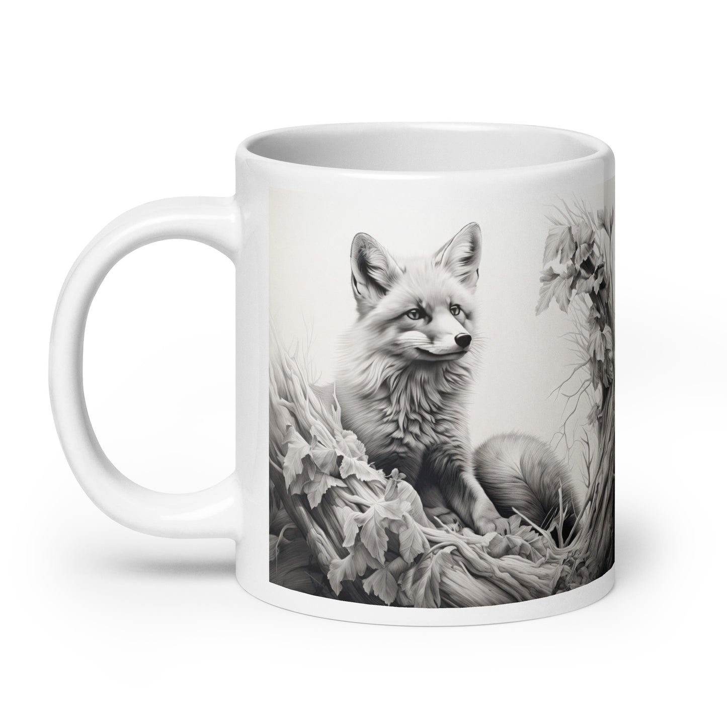 White glossy mug - Fox 1