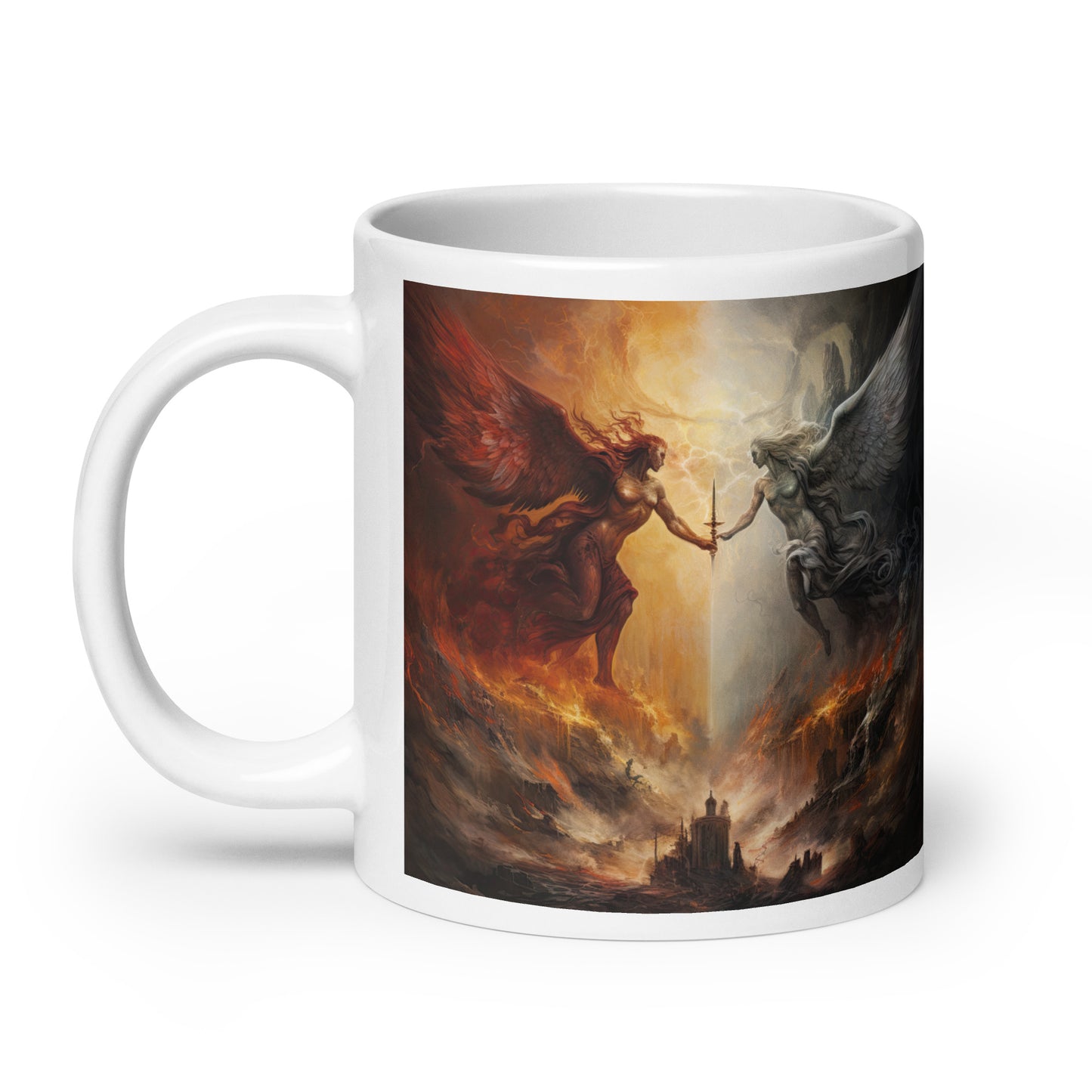 White glossy mug - Epic Fantasy Battle 1
