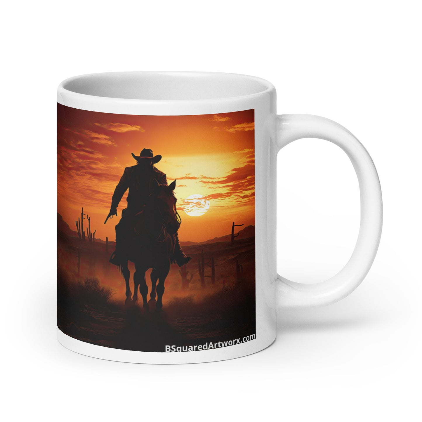 White glossy mug - Cowboy 1