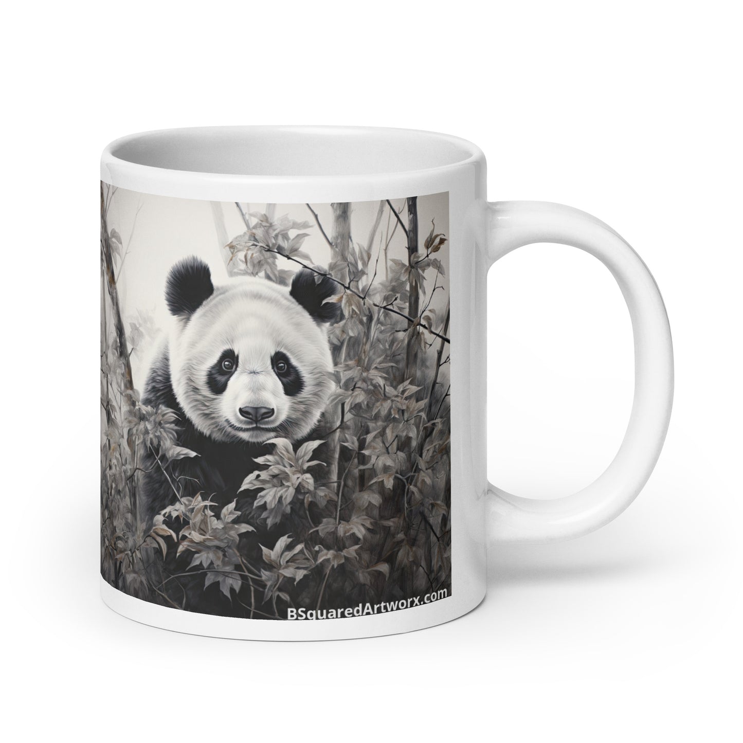 White glossy mug - Panda 1