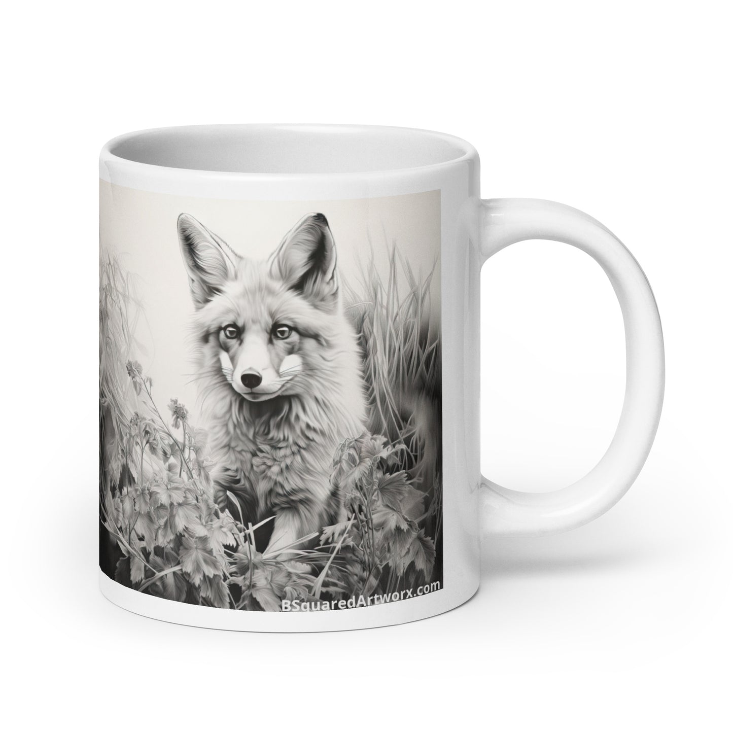 White glossy mug - Fox 1