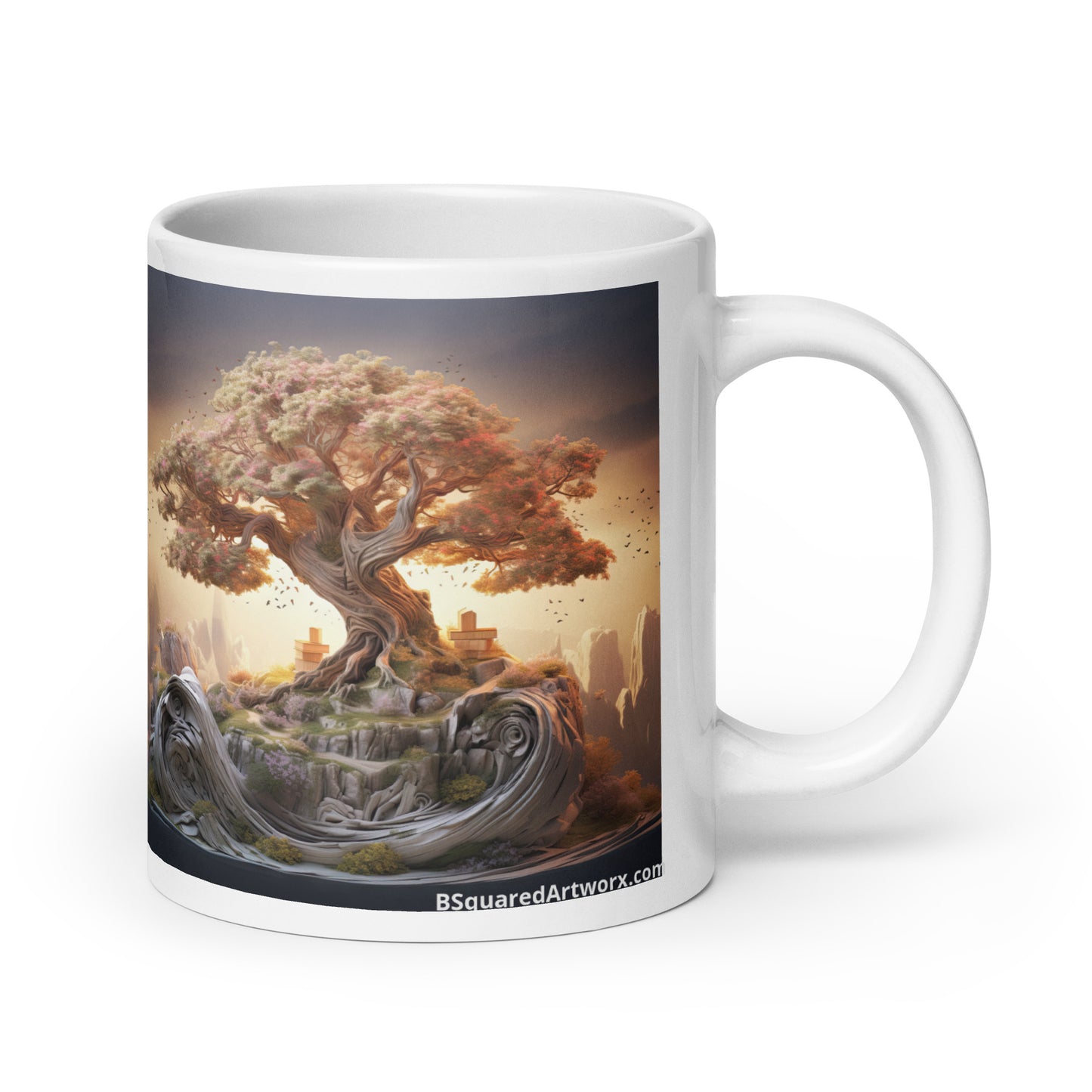 White glossy mug - Magical Tree 1