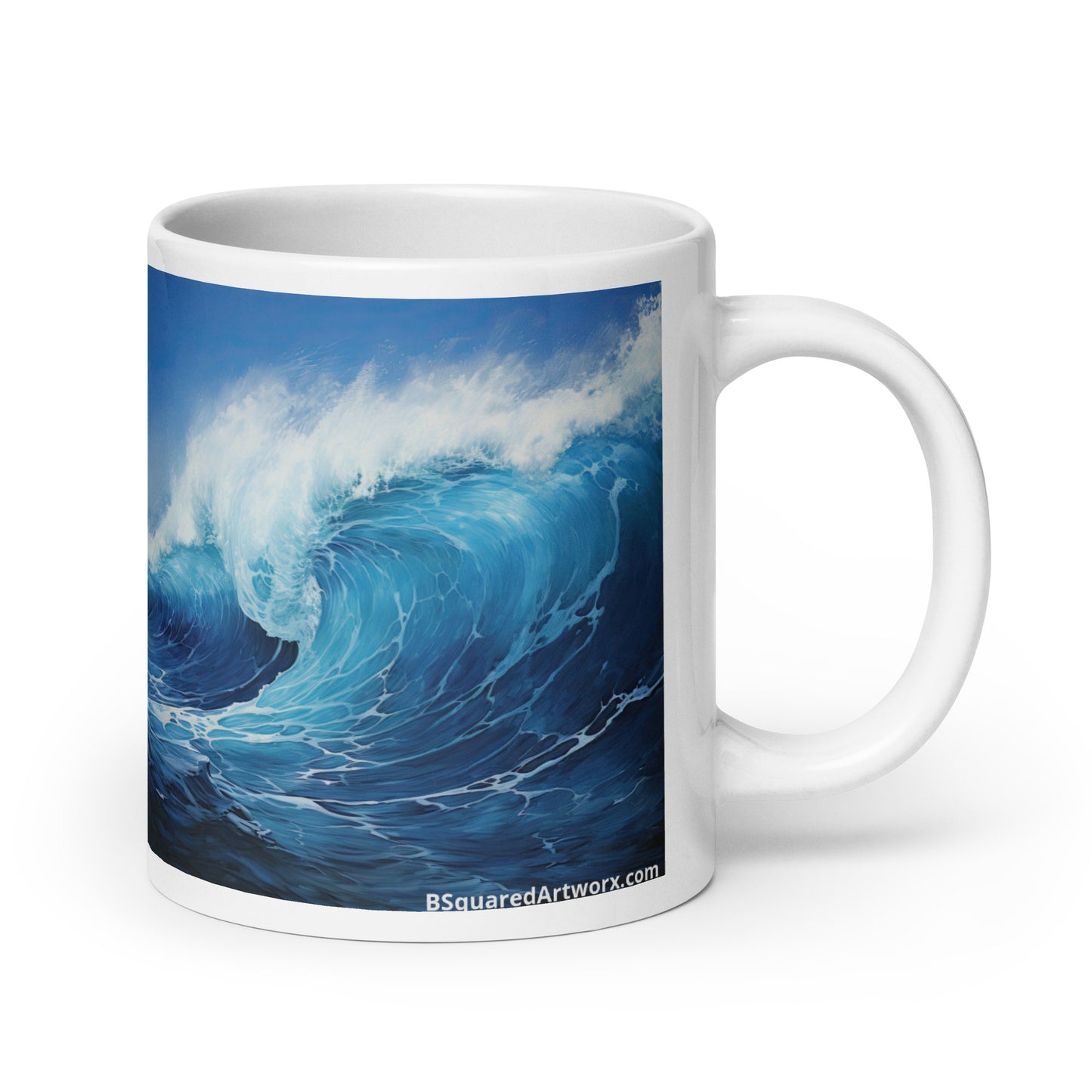 White glossy mug - Ocean Wave 1