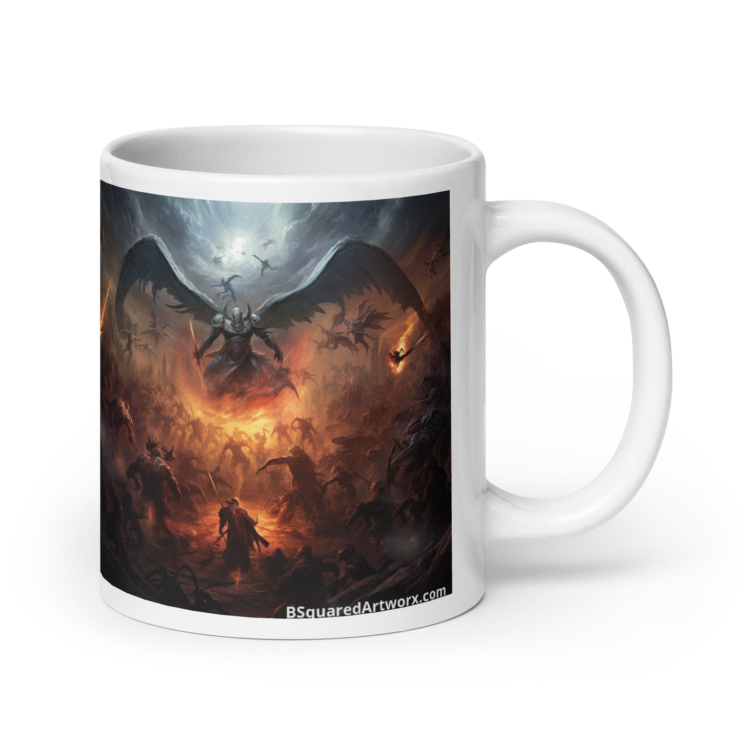 White glossy mug - Epic Fantasy Battle 1
